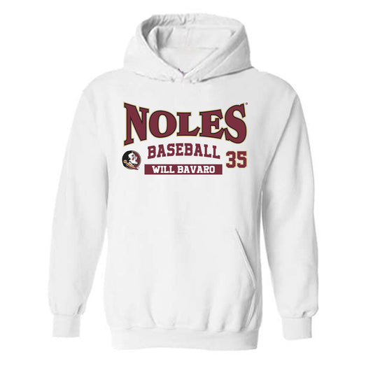 FSU - NCAA Baseball : Will Bavaro - Classic Fashion Shersey Hooded Sweatshirt-0