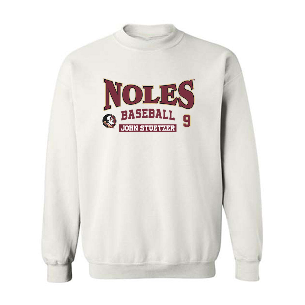 FSU - NCAA Baseball : John Stuetzer - Classic Fashion Shersey Crewneck Sweatshirt-0
