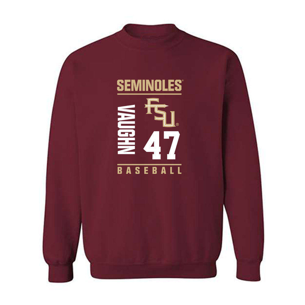 FSU - NCAA Baseball : Rhett Vaughn - Fashion Shersey Crewneck Sweatshirt-0