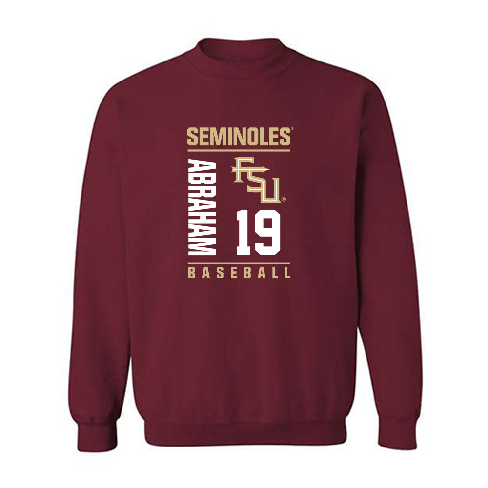 FSU - NCAA Baseball : John Abraham - Fashion Shersey Crewneck Sweatshirt-0