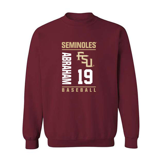 FSU - NCAA Baseball : John Abraham - Fashion Shersey Crewneck Sweatshirt-0