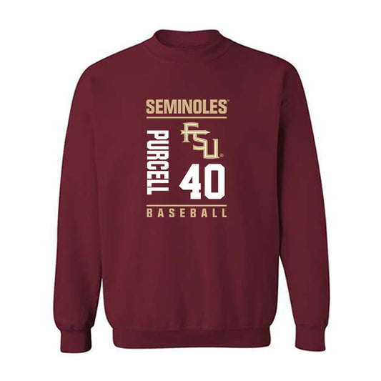 FSU - NCAA Baseball : Brodie Purcell - Fashion Shersey Crewneck Sweatshirt-0