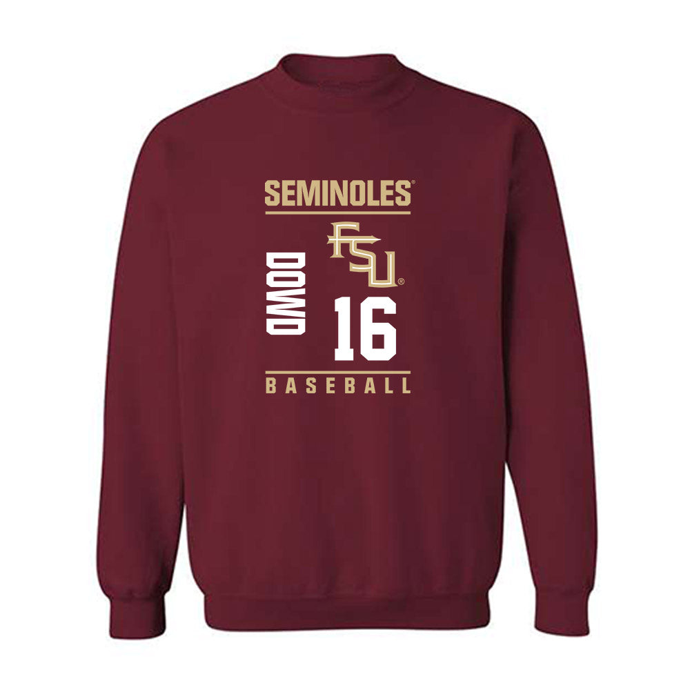 FSU - NCAA Baseball : Brayden Dowd - Fashion Shersey Crewneck Sweatshirt-0