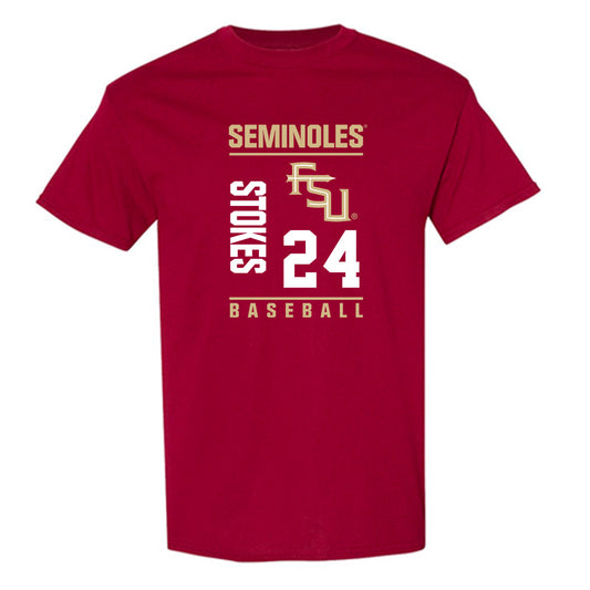 FSU - NCAA Baseball : Cole Stokes - Fashion Shersey T-Shirt-0