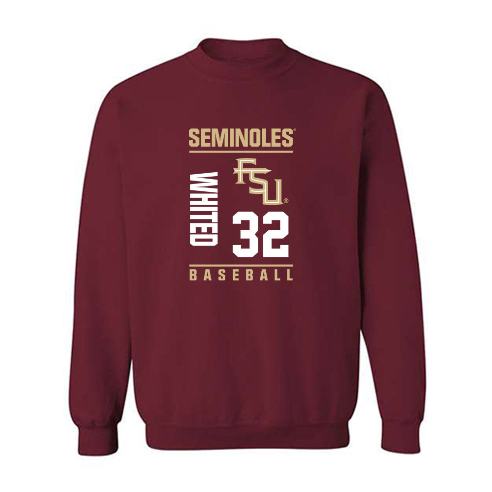 FSU - NCAA Baseball : Cooper Whited - Fashion Shersey Crewneck Sweatshirt-0