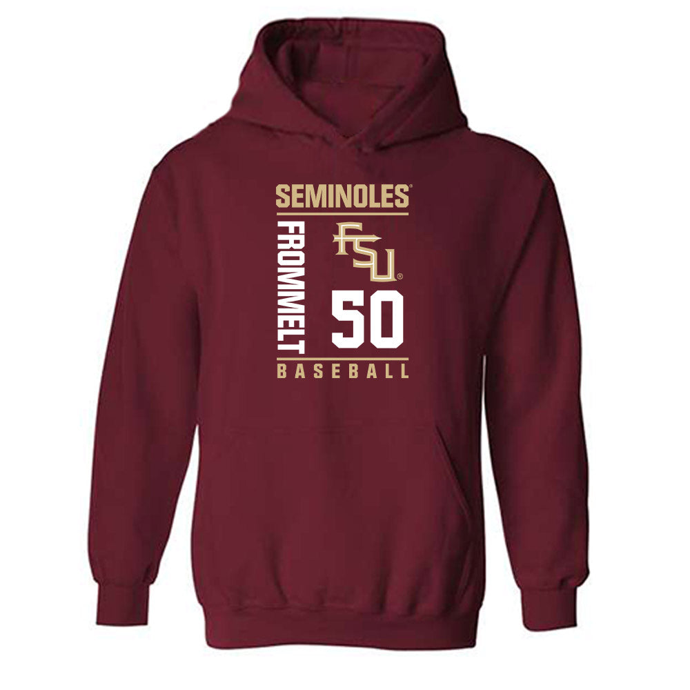 FSU - NCAA Baseball : Kaden Frommelt - Fashion Shersey Hooded Sweatshirt-0