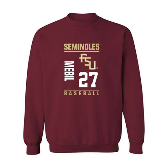 FSU - NCAA Baseball : Kevin Mebil - Fashion Shersey Crewneck Sweatshirt-0