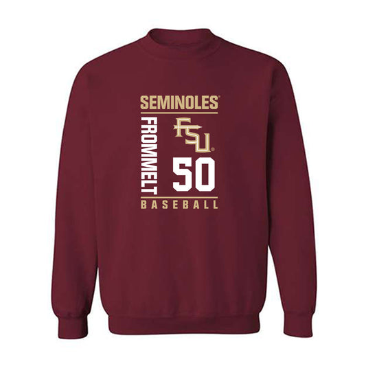 FSU - NCAA Baseball : Kaden Frommelt - Fashion Shersey Crewneck Sweatshirt-0