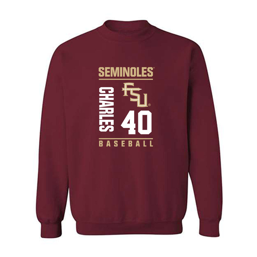 FSU - NCAA Baseball : Joseph Charles - Fashion Shersey Crewneck Sweatshirt-0
