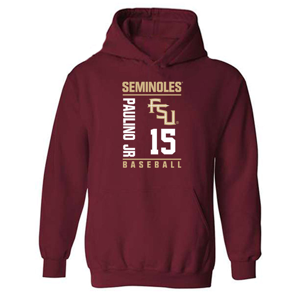 FSU - NCAA Baseball : Kelvyn Paulino Jr - Fashion Shersey Hooded Sweatshirt-0
