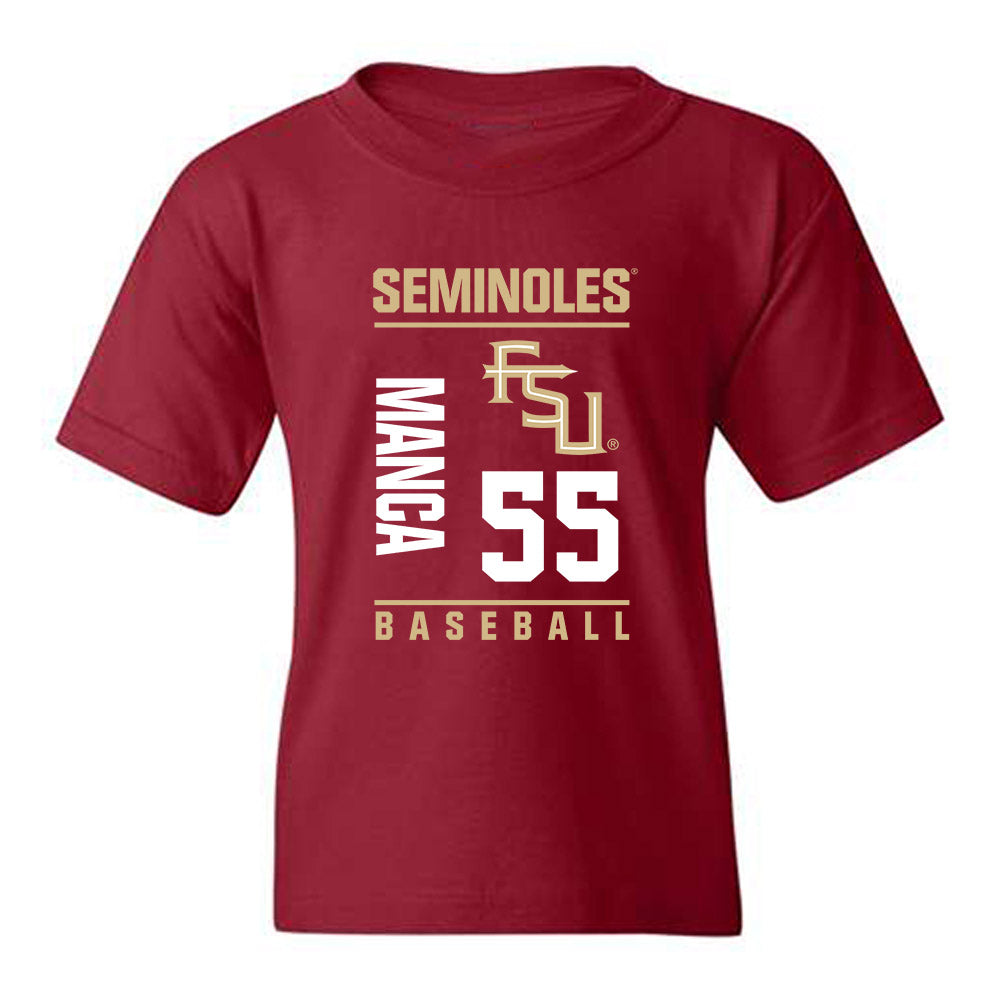 FSU - NCAA Baseball : Payton Manca - Fashion Shersey Youth T-Shirt-0