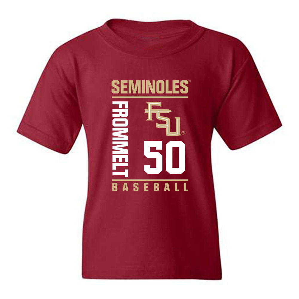 FSU - NCAA Baseball : Kaden Frommelt - Fashion Shersey Youth T-Shirt-0