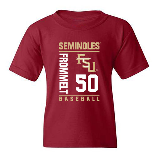 FSU - NCAA Baseball : Kaden Frommelt - Fashion Shersey Youth T-Shirt-0