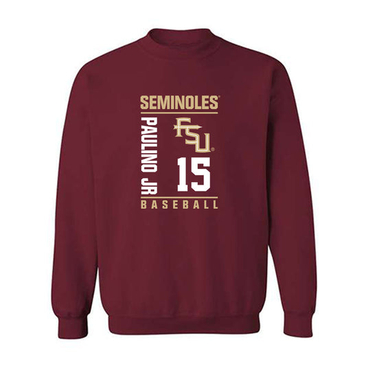FSU - NCAA Baseball : Kelvyn Paulino Jr - Fashion Shersey Crewneck Sweatshirt-0