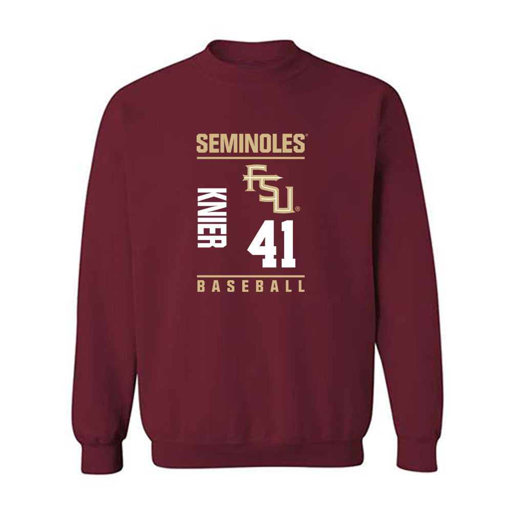 FSU - NCAA Baseball : Chris Knier - Fashion Shersey Crewneck Sweatshirt