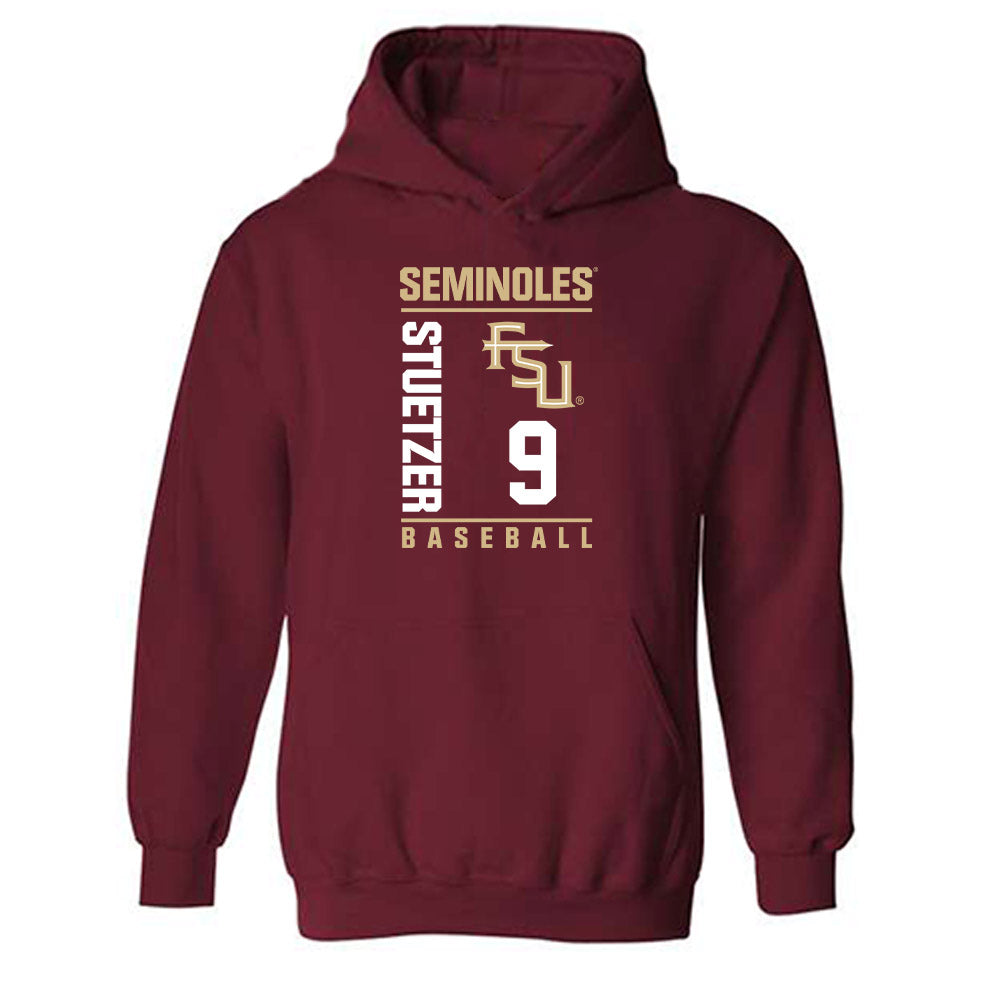 FSU - NCAA Baseball : John Stuetzer - Fashion Shersey Hooded Sweatshirt-0