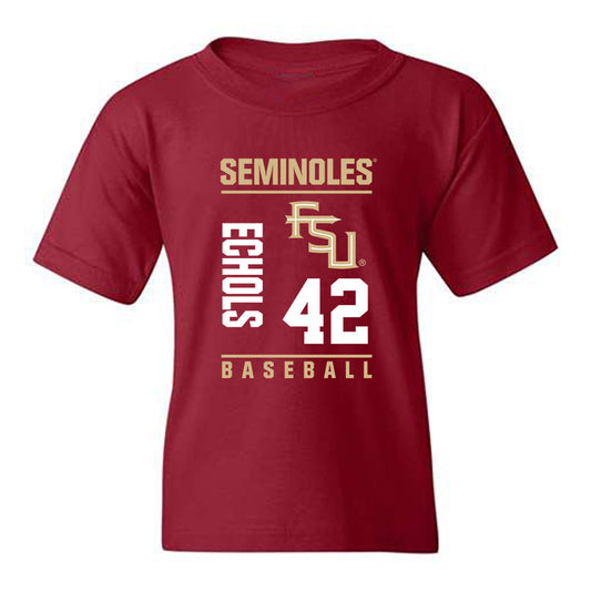 FSU - NCAA Baseball : Jake Echols - Fashion Shersey Youth T-Shirt-0