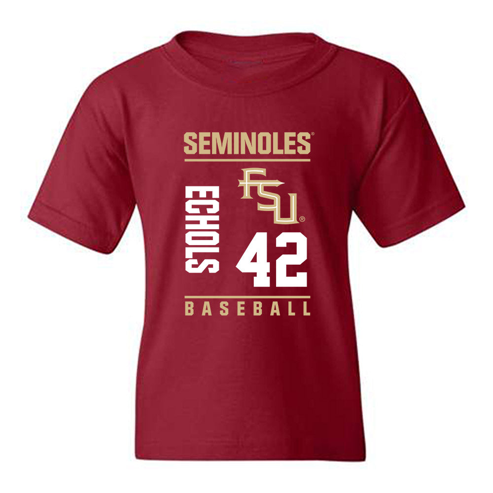 FSU - NCAA Baseball : Jake Echols - Fashion Shersey Youth T-Shirt-0