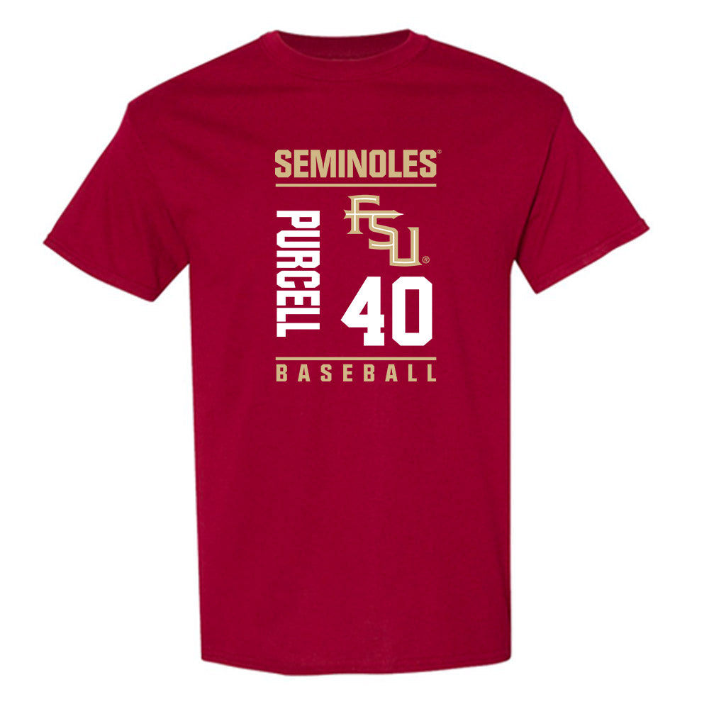 FSU - NCAA Baseball : Brodie Purcell - Fashion Shersey T-Shirt-0