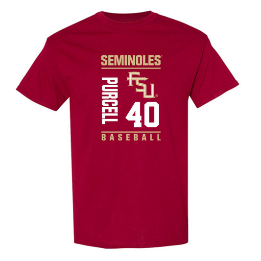 FSU - NCAA Baseball : Brodie Purcell - Fashion Shersey T-Shirt-0