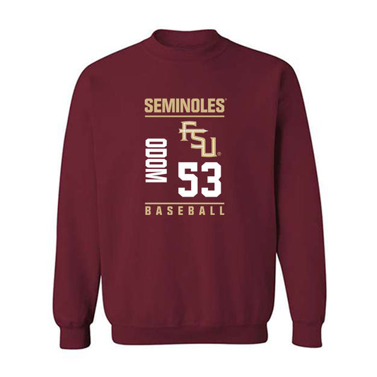 FSU - NCAA Baseball : Cam Odom - Fashion Shersey Crewneck Sweatshirt-0