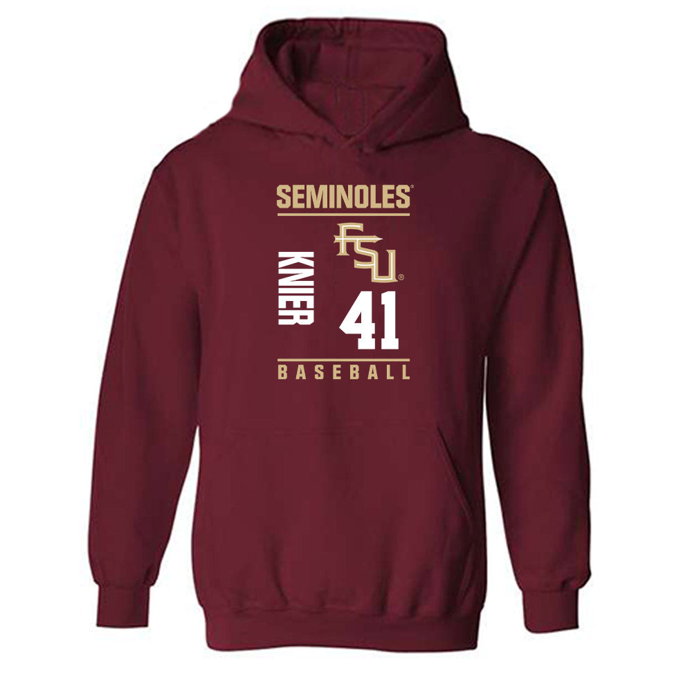 FSU - NCAA Baseball : Chris Knier - Fashion Shersey Hooded Sweatshirt