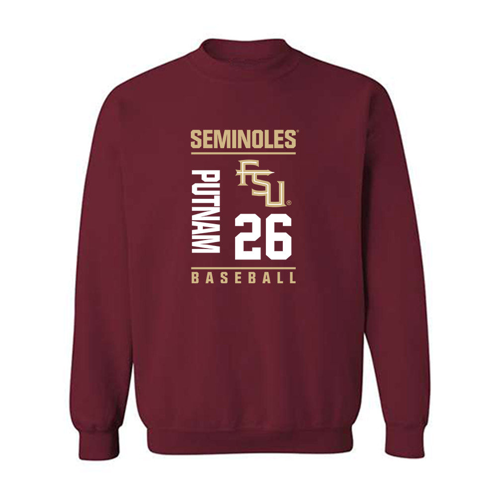 FSU - NCAA Baseball : Eli Putnam - Fashion Shersey Crewneck Sweatshirt-0