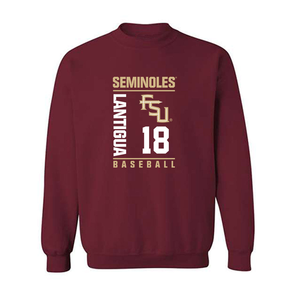 FSU - NCAA Baseball : Emmanuel Lantigua - Fashion Shersey Crewneck Sweatshirt-0