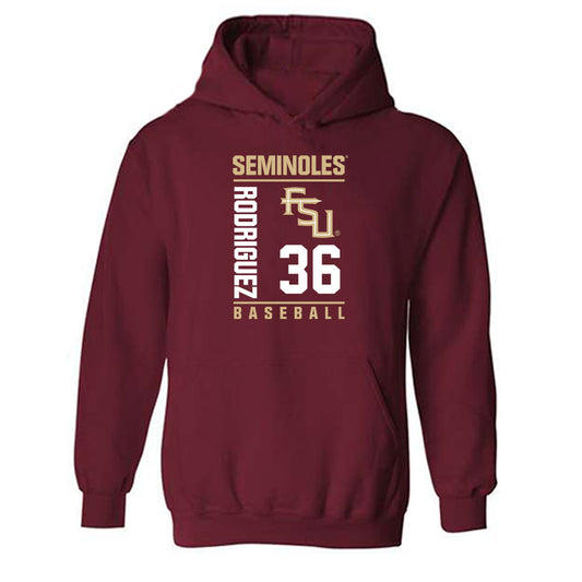 FSU - NCAA Baseball : Mookie Rodriguez - Fashion Shersey Hooded Sweatshirt-0