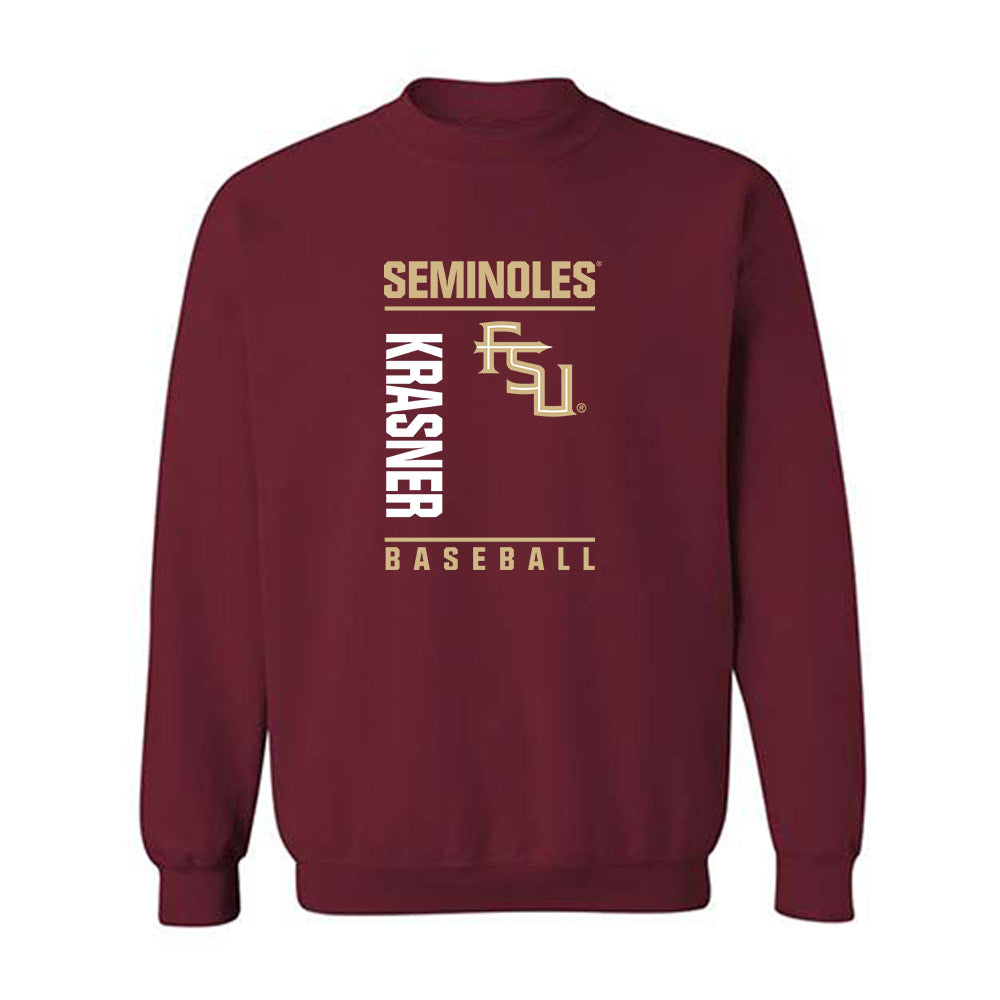 FSU - NCAA Baseball : Spencer Krasner - Fashion Shersey Crewneck Sweatshirt-0