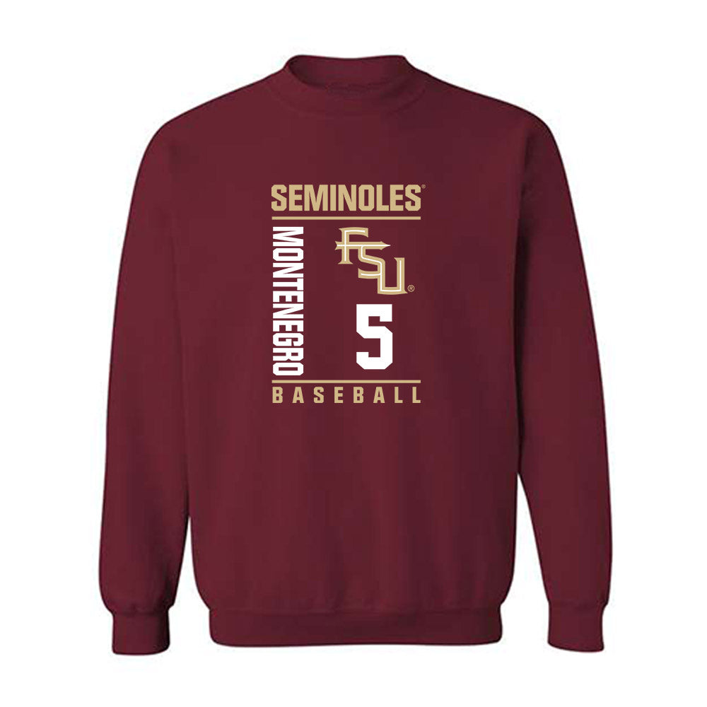 FSU - NCAA Baseball : Marvin Montenegro - Fashion Shersey Crewneck Sweatshirt-0