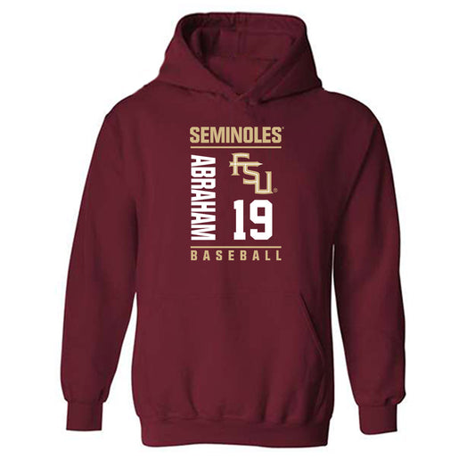 FSU - NCAA Baseball : John Abraham - Fashion Shersey Hooded Sweatshirt-0