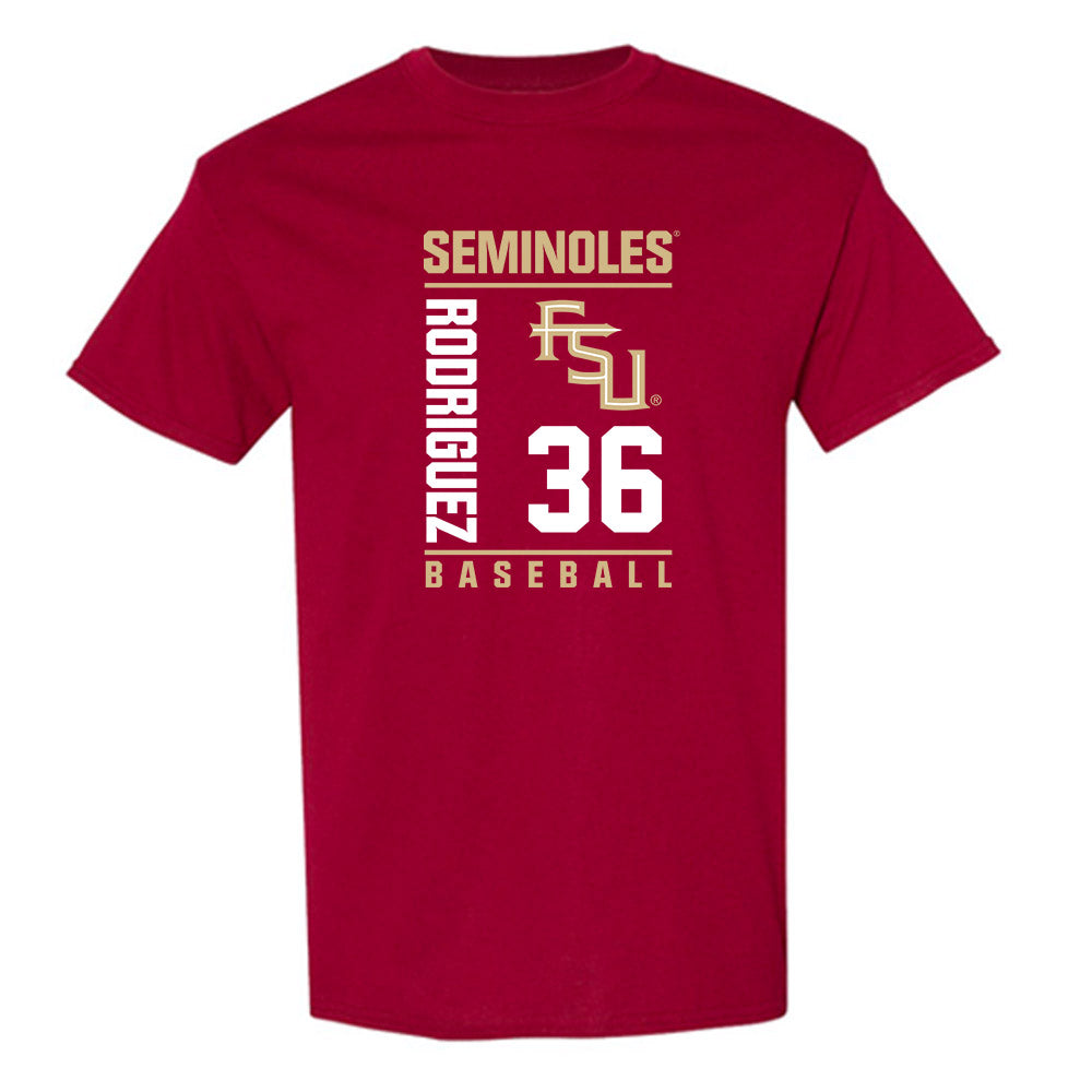 FSU - NCAA Baseball : Mookie Rodriguez - Fashion Shersey T-Shirt-0