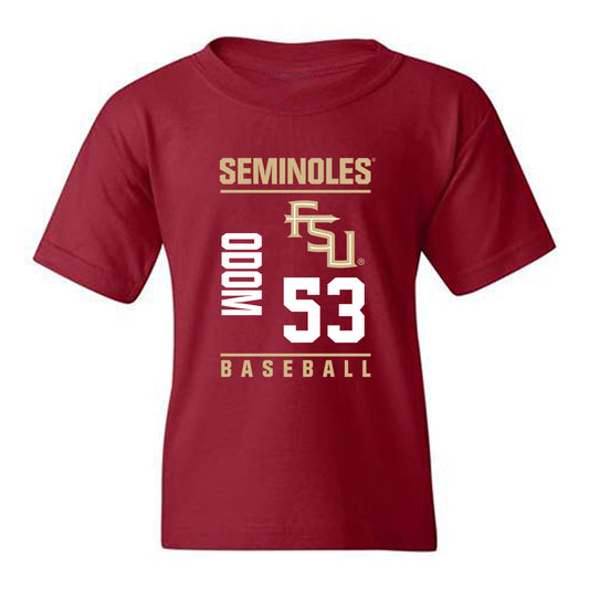 FSU - NCAA Baseball : Cam Odom - Fashion Shersey Youth T-Shirt-0