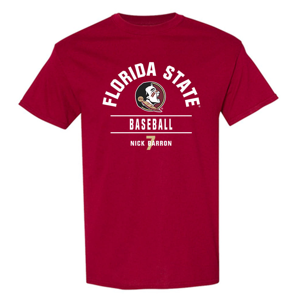 FSU - NCAA Baseball : Nick Barron - Classic Fashion Shersey T-Shirt-0