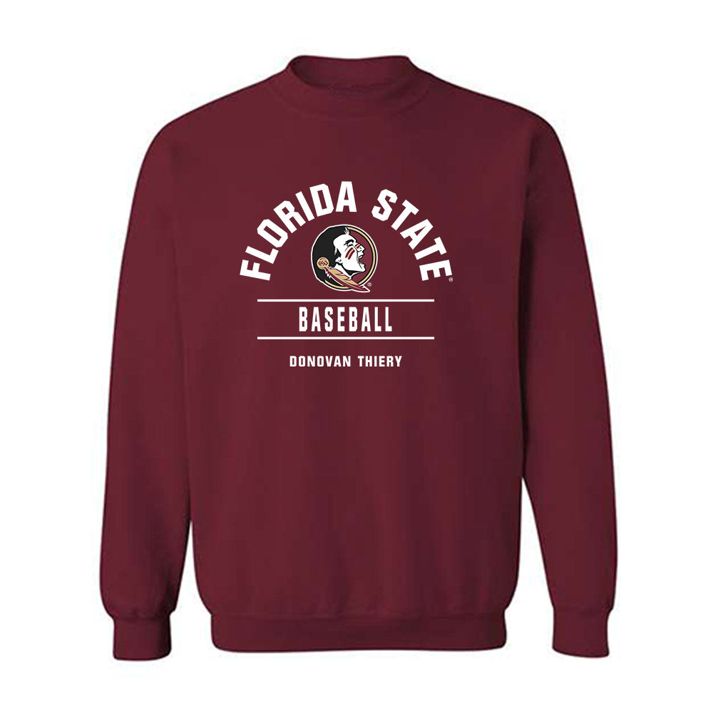 FSU - NCAA Baseball : Donovan Thiery - Classic Fashion Shersey Crewneck Sweatshirt-0