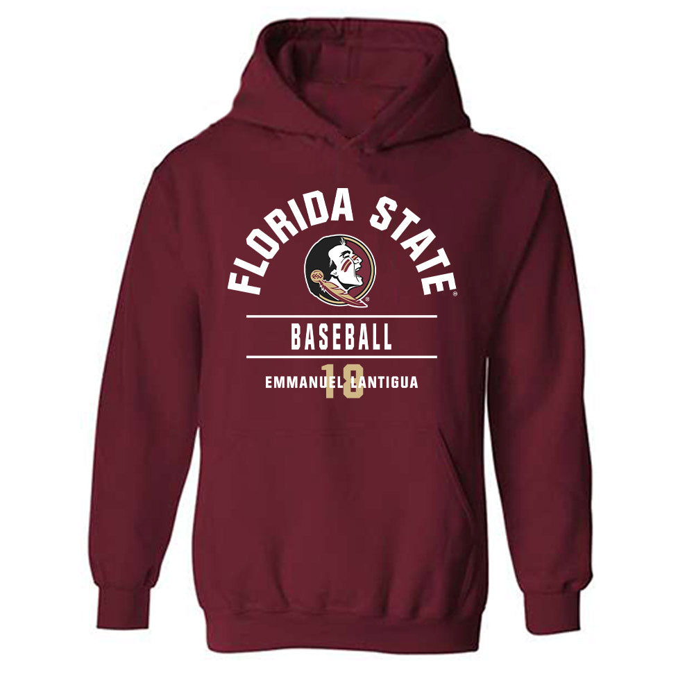 FSU - NCAA Baseball : Emmanuel Lantigua - Classic Fashion Shersey Hooded Sweatshirt-0