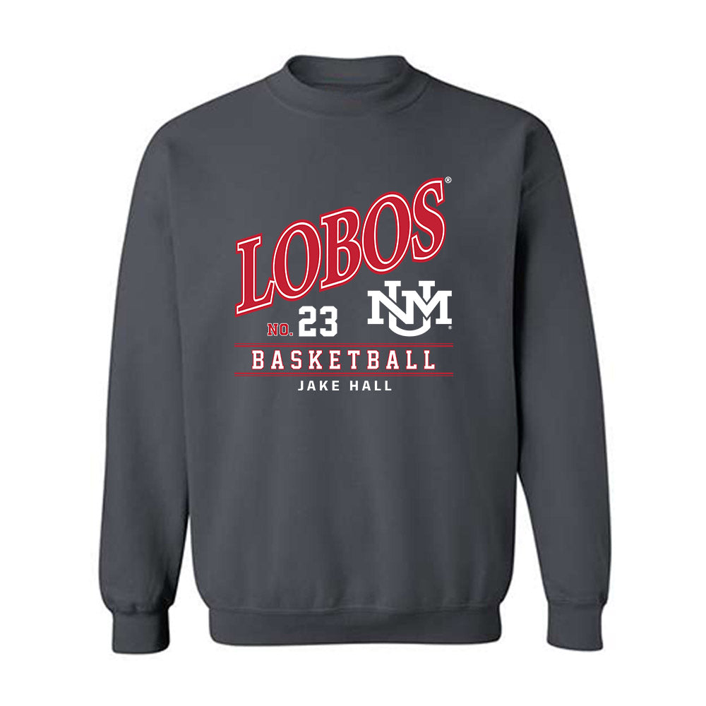 New Mexico - NCAA Men's Basketball : Jake Hall - Crewneck Sweatshirt-0