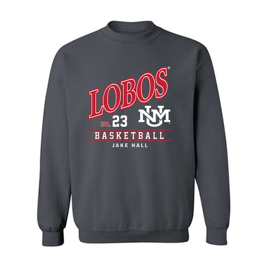 New Mexico - NCAA Men's Basketball : Jake Hall - Crewneck Sweatshirt-0