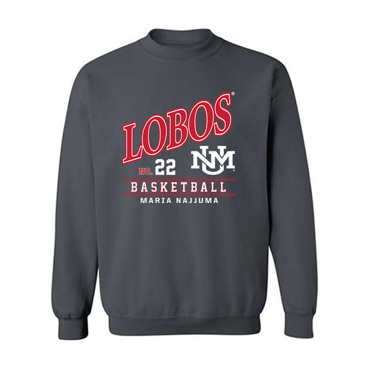 New Mexico - NCAA Women's Basketball : Maria Najjuma - Crewneck Sweatshirt-0