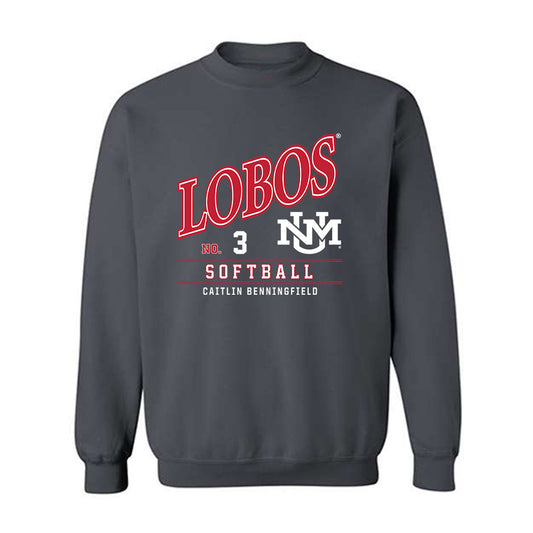 New Mexico - NCAA Softball : Caitlin Benningfield - Classic Fashion Shersey Crewneck Sweatshirt-0
