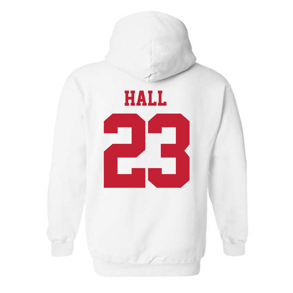 New Mexico - NCAA Men's Basketball : Jake Hall - Classic Fashion Shersey Hooded Sweatshirt-1