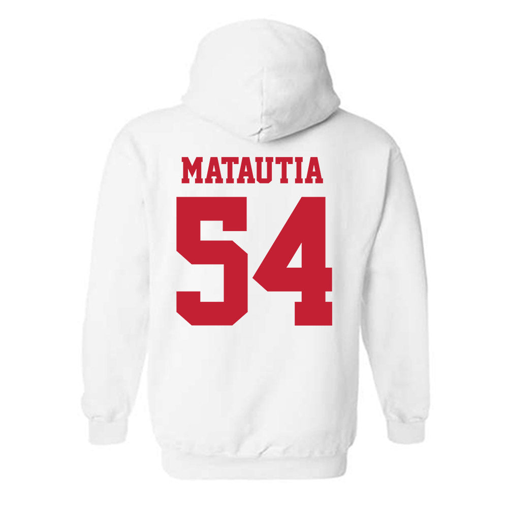 New Mexico - NCAA Football : Jojo Matautia - Classic Fashion Shersey Hooded Sweatshirt-1