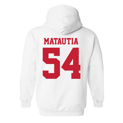 New Mexico - NCAA Football : Jojo Matautia - Classic Fashion Shersey Hooded Sweatshirt-1