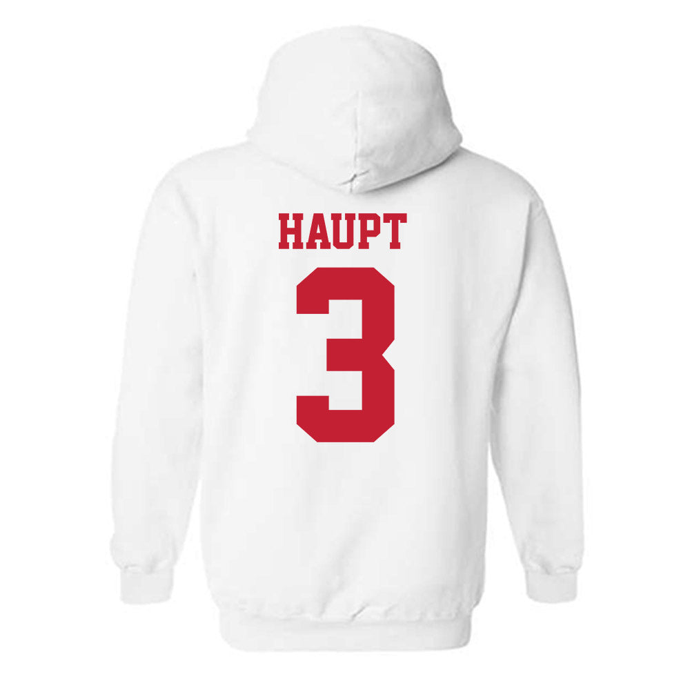 New Mexico - NCAA Men's Basketball : Luke Haupt - Classic Fashion Shersey Hooded Sweatshirt-1