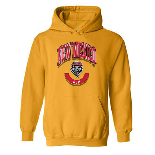 New Mexico - NCAA Men's Golf : Johnnie Clark - Classic Fashion Shersey Hooded Sweatshirt-0