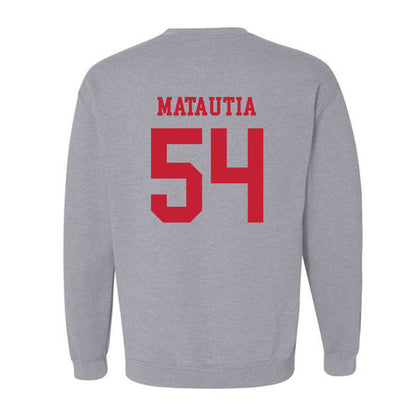 New Mexico - NCAA Football : Jojo Matautia - Classic Fashion Shersey Crewneck Sweatshirt-1