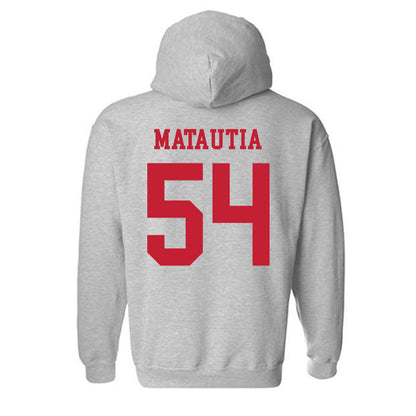 New Mexico - NCAA Football : Jojo Matautia - Classic Fashion Shersey Hooded Sweatshirt-1