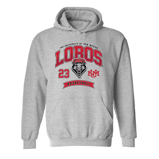 New Mexico - NCAA Men's Basketball : Jake Hall - Classic Fashion Shersey Hooded Sweatshirt-0