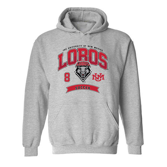 New Mexico - NCAA Women's Soccer : Analyse Healy - Classic Fashion Shersey Hooded Sweatshirt-0